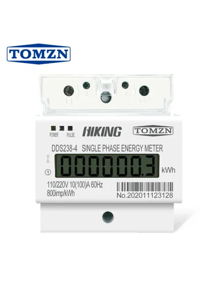 10(100)A 110V/220V 60HZ Single phase three wire Din rail KWH Watt hour din-rail energy meter LCD for America - TOMZN