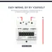 10(100)A 110V/220V 60HZ Single phase three wire Din rail KWH Watt hour din-rail energy meter LCD for America - TOMZN