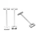 50pcs Replacement Steel Needles for Flooring Wall Tile Leveling System Replaceable Pin Tiling Construction Tools - TOMZN
