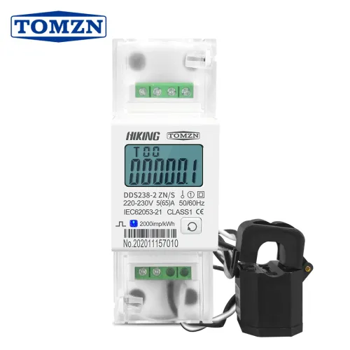 5(65)A 220V 230V 50Hz 60Hz single phase split CT muliti-function Din rail KWH Watt hour energy meter with RS485 MODBUS-RUT - TOMZN
