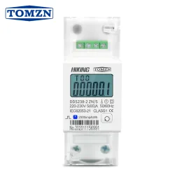 5(65)A 220V 230V 50HZ 60HZ voltage current DDS238-2 ZN/S single phase Din rail KWH Watt hour energy meter with RS485 MODBUS-RUT - TOMZN