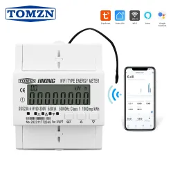 60A 90-300V TUYA WIFI Smart Leakage Energy Meter kWh Temperature Circuit Breaker Timer With Voltage Current Protector RS485 - TOMZN