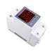 63A 230V 3IN1 Display Din rail adjustable over and under voltage protective device protector relay with over current protection - TOMZN