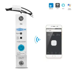63A L+N ewelink WIFI Smart Switch Energy Meter Kwh Metering Monitoring Circuit Breaker Timer Relay for Smart Home TOMZN - TOMZN