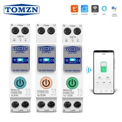 63A TOMZN 1P+N WIFI Smart Switch Energy Meter Kwh Metering Monitoring Circuit Breaker Timer Relay MCB TUYA smartlife - TOMZN