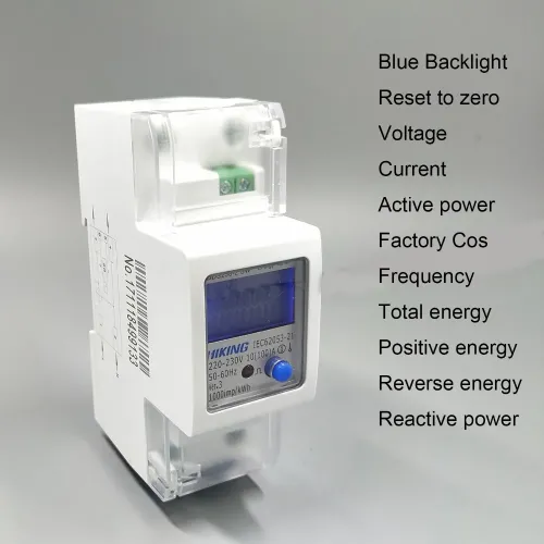 65A 100A 220V 230V 50HZ 60HZ voltage current Positive reverse active reactive power Single phase Din rail Watt hour energy meter - TOMZN