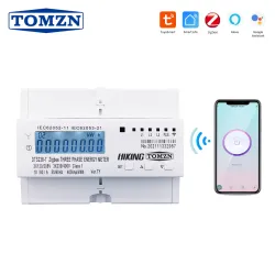 80A 3 Phase Zigbee Gateway Tuya Din Rail WIFI Smart Energy Meter timer Monitor kWh Meter Wattmeter 3*120V 3*230V - TOMZN