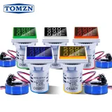 AC 60-500V 1-100A LED Digital Voltmeter Ammeter Hertz HZ Signal Lights 220V Voltage Current Meter Volt Amp Tester Detector - TOMZN
