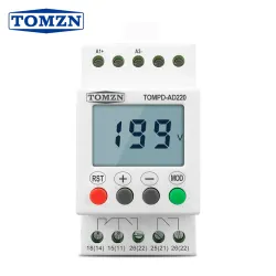 AC DC adjustable Over and Under Voltage Protector single Phase Din rail Voltage Monitoring Protection Relay - TOMZN
