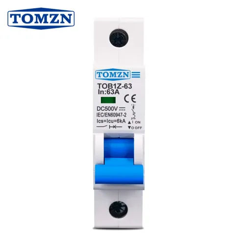 DC MCB 6KA 1P 500V Mini Circuit Breaker 3A 6A 10A 16A 20A 25A 32A 40A 50A 63A Y connection - TOMZN