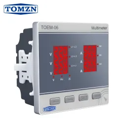 Digital Multimeter (V-I-Hz) Three Phase Voltage Current Frequency Line-to-Line Voltage Accueacy0.5 AC 450V 5A 3P4L TOMZN TOEM-06 - TOMZN