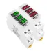 Din Rail 18mm Voltage Meter Ammeter AC 40-500V 220V 380V Single Three Phase Modular Indicator LED Digital Display Detector - TOMZN