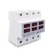 Din Rail 3 Phase Voltage Relay 3P+N Voltmeter Ammeter Over and Under Voltage Monitor Relays Protector Adjust Current Overvoltage - TOMZN