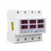 Din Rail 3 Phase Voltage Relay 3P+N Voltmeter Ammeter Over and Under Voltage Monitor Relays Protector Adjust Current Overvoltage - TOMZN