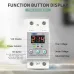 Din rail 40A 60A voltage display relay adjustable over under voltage proteciotn device automatic reconnect protector - TOMZN