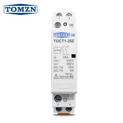 Din Rail DC 12V 24V coil Household AC Modular Contactor 2NO or 1NO 1NC TOCT1-25-Z TOMZN - TOMZN