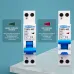 18mm RCBO 1P+N 10KA Residual current differential automatic Circuit breaker with over current Leakage protection AC type 230V - TOMZN
