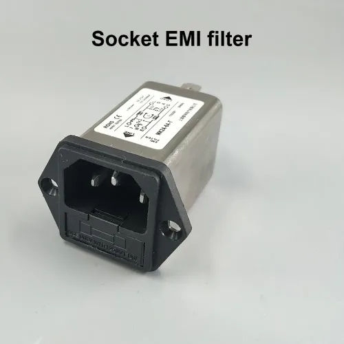 IEC inlet module AC power socket with fuse EMI filter 6A 115V/250V 50HZ/60HZ - TOMZN