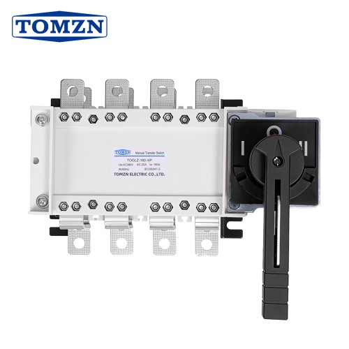 Manual Transfer Switch 380VAC 160A 50/60Hz 2Input 1Output Load Isolating Switch Mechanical Disconnectable Changeover Switch MTS - TOMZN