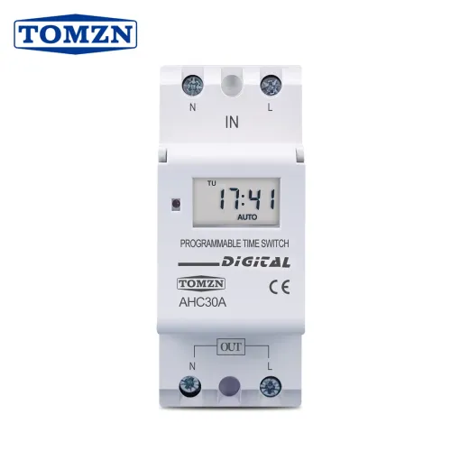 New type Din Rail 2 wire Weekly 7 Days Programmable Digital TIME SWITCH Relay Timer Control AC 220V 230V 12V 24V 48V 16A - TOMZN