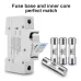one set 1P 2P DC Fuse Holder 10*38mm High Voltage Solar PV 1100V TOMZN TOPV-30 Base Photovoltaic System Protection Protector gpV - TOMZN