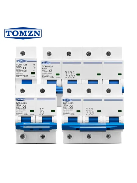 1P 2P 3P 4P 400V AC High-current MCB 80A 100A 125A Circuit Breaker Switch 35MM Din Rail Short-circuit Overload Protection 10kA - TOMZN