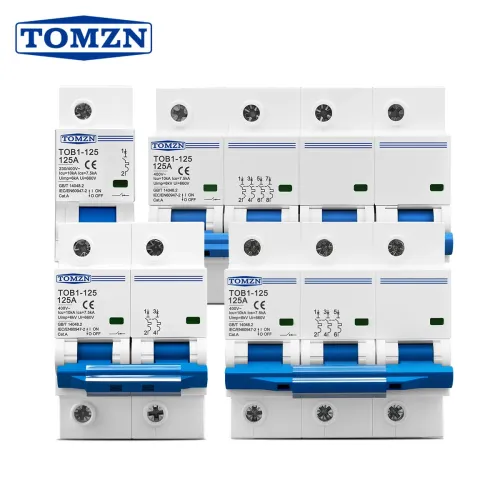 1P 2P 3P 4P 400V AC High-current MCB 80A 100A 125A Circuit Breaker Switch 35MM Din Rail Short-circuit Overload Protection 10kA - TOMZN
