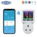 SKW WIFI Smart Socket For Universal EU UK France Thailand 1-16A OVP OCP UVP Timer V-I-Hz-kW-kWh-PF Display Bluetooth Prepayment - TOMZN