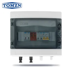 Solar photovoltaic PV Combiner Box With Lightning Protection 2 input 1 out DC 600V Fuse MCB SPD Waterproof Box IP65 12ways - TOMZN