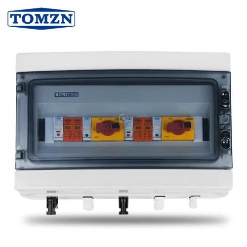 Solar photovoltaic PV Combiner Box With Lightning Protection 2 input 2 out DC 1000V Fuse MCB SPD Waterproof Box IP65 18ways - TOMZN