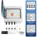 Solar photovoltaic PV Combiner Box With Lightning Protection 4 input 1 out DC 600V Fuse MCB SPD Waterproof Box IP65 12ways - TOMZN