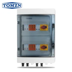 Solar photovoltaic PV Combiner Box With Lightning Protection 4 input 2 out DC 1000V Fuse MCB SPD Waterproof Box IP65 24ways - TOMZN
