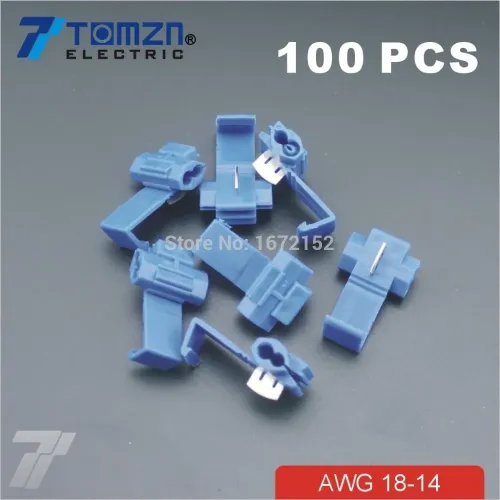 100 pcs Wire terminals quick wiring connector cable clamp AWG 18-14 - TOMZN