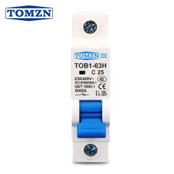 1P AC MCB TOB1-63 C type 230/400V~ 50HZ/60HZ Mini Circuit breaker 3A 6A 10A 16A 20A 25A 32A 40A 50A 63A - TOMZN