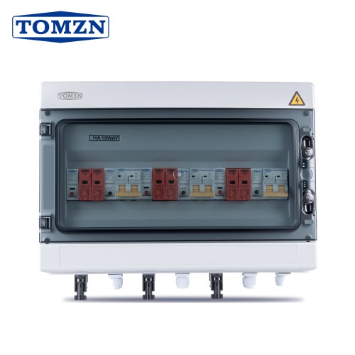 TOMZN 18 Ways 3 input 3 output PV Photovoltaic Combination Box IP65 Fuse SPD Isolating switch 600V ABS 16A 20A 25A 32A 50A 63A - TOMZN