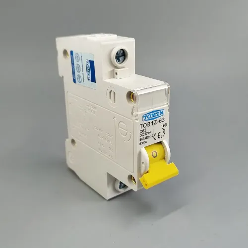 1P DC 250V Circuit breaker MCB C curve single pole direct-current fuse for PV - TOMZN