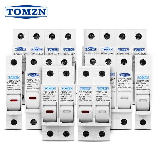 TOMZN 1P 2P 3P 4P 1100V DC Fuse Holder 10*38mm High Voltage PV TOPV-32X Base Photovoltaic System Protection Protector gPV NEW - TOMZN