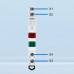 TOMZN 2 LED Din Rail indicator light TD9-2X 230V ACDC RED GREEN Dual-circuit Monitoring Flame-retardant Housing Ultra-thin Model - TOMZN