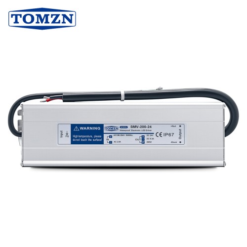 TOMZN 200W Waterproof LED Driver IP67 AC to DC 12V 24V Outdoor Switching Power Supply Lighting Transformer for LED Strips PLC - TOMZN