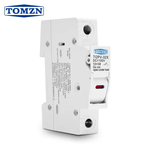 1P Solar PV 1100V Fuse Holder suitable for 10*38mm PV fuse Fuse Link for solar system protection Base Photovoltaic Protector gpV - TOMZN