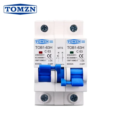 1P+1P MTS TOMZN AC Dual power Manual transfer switch Circuit breaker MCB 50HZ/60HZ - TOMZN