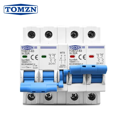 TOMZN 2P plus 2P DC MTS Dual power Manual transfer switch Circuit breaker MCB for PV system 2P+2P - TOMZN