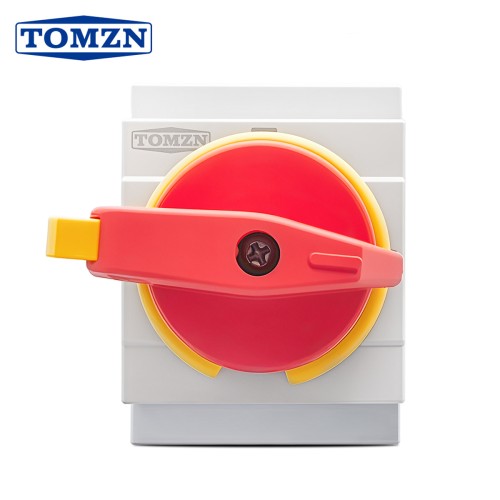 TOMZN 2P PV AC/DC 1500V 40A Solar Handle Isolator Rotary Switch Disconnector Lockable For Solar distribution box 35mm DIN Rail - TOMZN