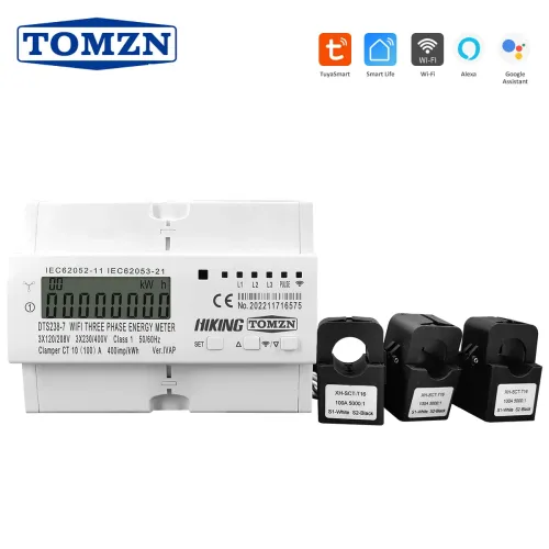 TOMZN 3 phase 100A with CT 110V*3 220V*3 Tuya WIFI Smart Bidirectional Energy Meter timer Power Consumption Monitor SMARTLIFE - TOMZN