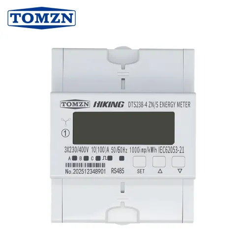 TOMZN 3*230/400V 3*120V/208V 100A 5ACT Three Phase Energy Meter kWh Bi-directional Action Reaction kW Voltage Current PF RS485 - TOMZN