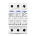 TOMZN 3P 1100V DC Fuse Holder 10*38mm High Voltage Solar PV TOPV-32 Base Photovoltaic System Protection Protector gPV - TOMZN