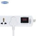 TOMZN 4-Outlet Power Strip Adjustable Voltage&Current Protector Universal EU Plug AC230V 1-16A 50/60Hz Voltage Display - TOMZN