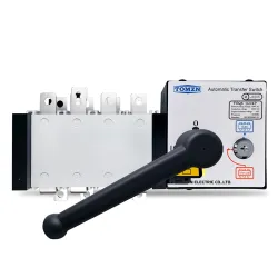 TOMZN 4P 160A ATS PC Class Dual Power Automatic Transfer Switch Electrical Selector 400V AC Auto or Manual 2 Input 1 Output Lock - TOMZN