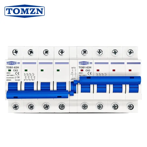 TOMZN 4P + 4P MTS AC Dual power Manual transfer switch Circuit breaker MCB 50HZ/60HZ 63A NEW - TOMZN