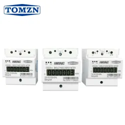 100A 110V 220V 50-60HZ LCD Single phase 2 wire 3 wire Din-rail kWh watt hour energy meter for America - TOMZN